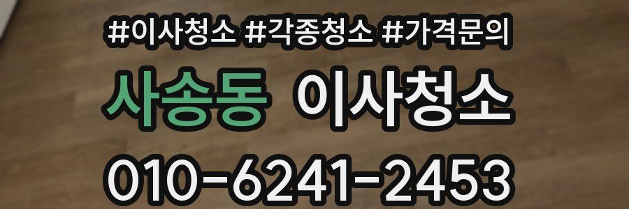 사송동 이사청소