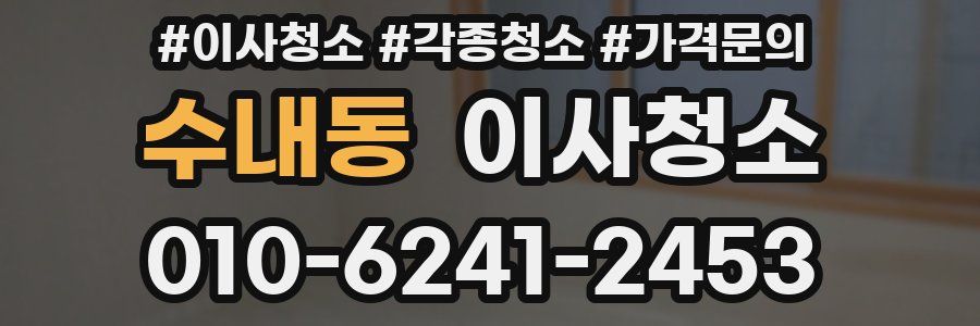 수내동 이사청소