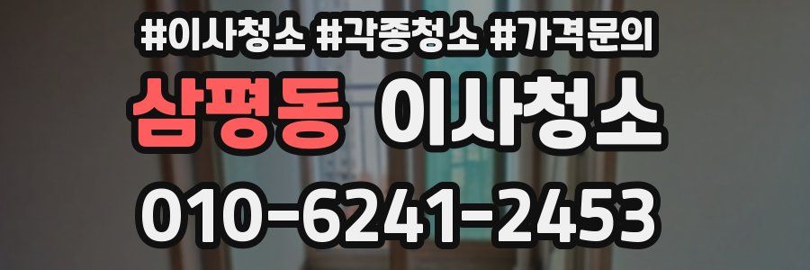 삼평동 이사청소