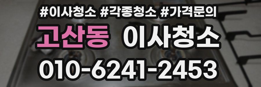 고산동 이사청소