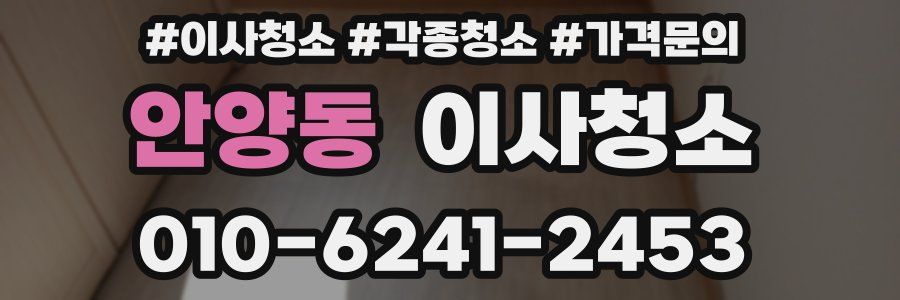 안양동 이사청소
