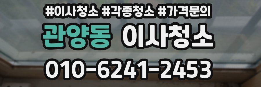 관양동 이사청소