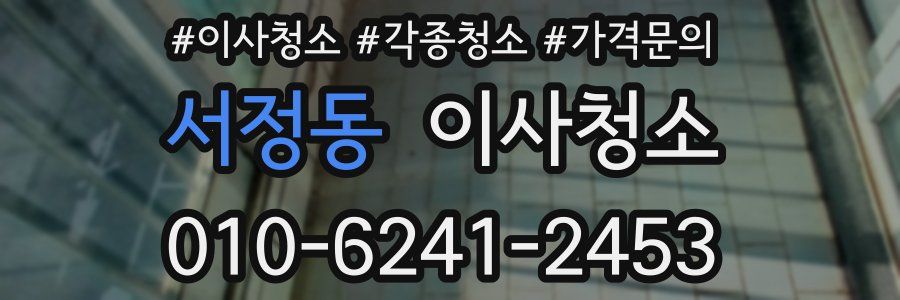 서정동 이사청소