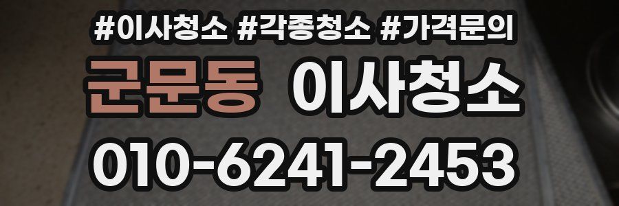 군문동 이사청소