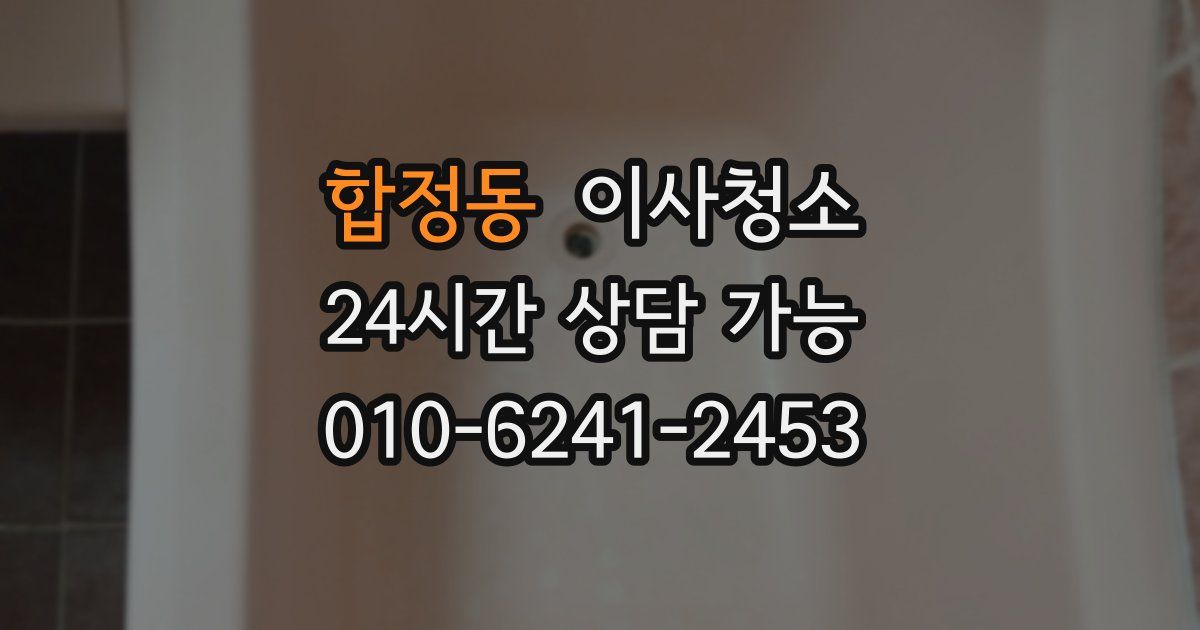 합정동 입주청소