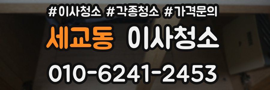 세교동 이사청소