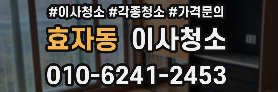 효자동 이사청소