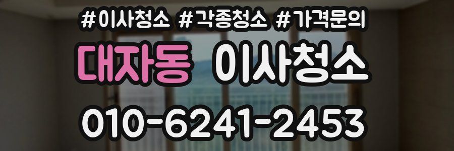 대자동 이사청소