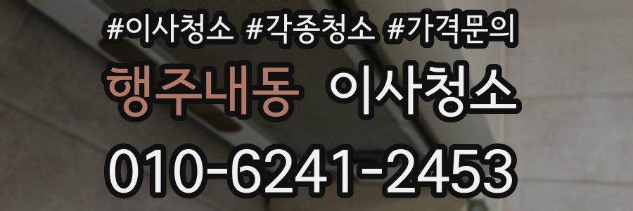 행주내동 이사청소