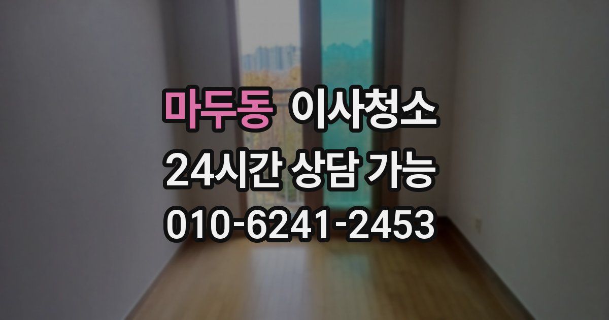 마두동 입주청소