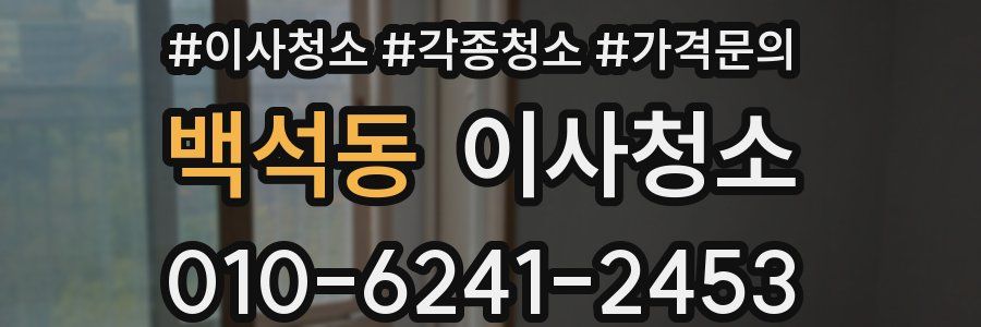 백석동 이사청소