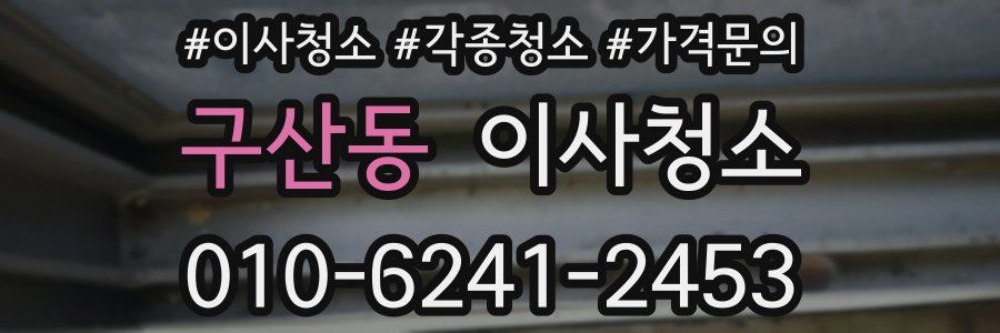 구산동 이사청소