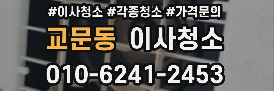 교문동 이사청소