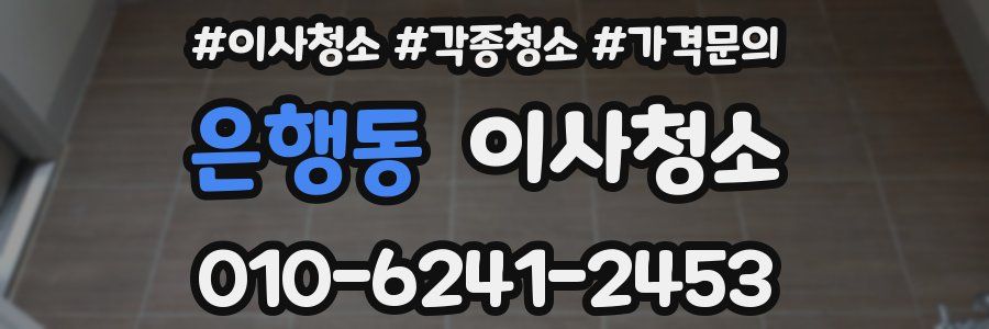 은행동 이사청소