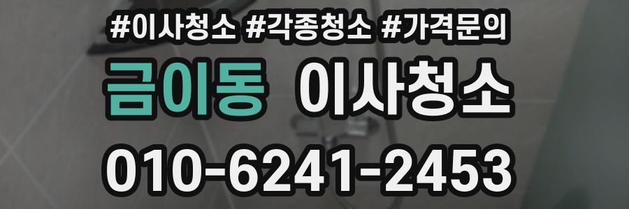 금이동 이사청소