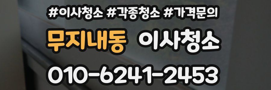 무지내동 이사청소