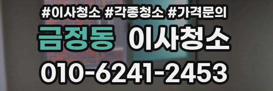 금정동 이사청소