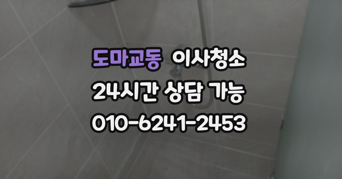 도마교동 입주청소