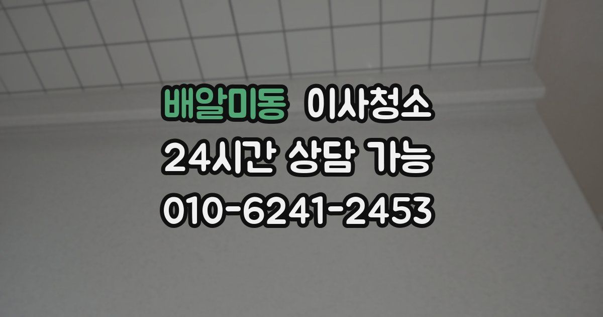 배알미동 입주청소