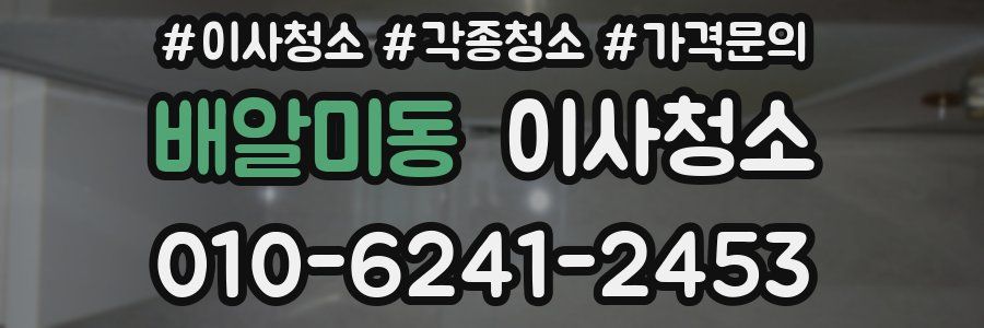 배알미동 이사청소