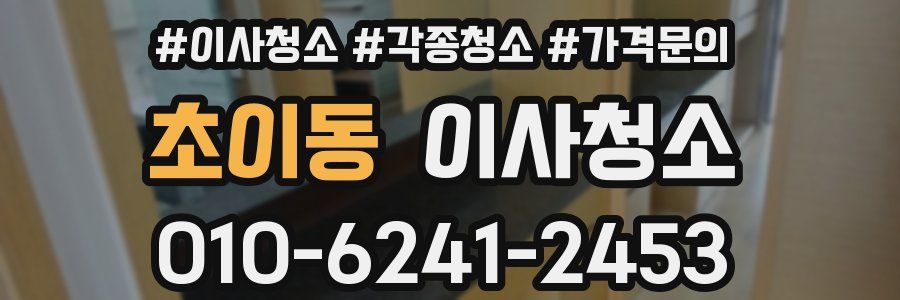 초이동 이사청소