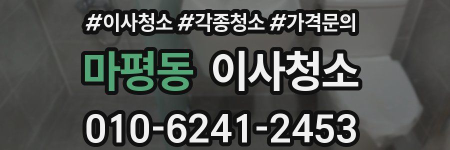 마평동 이사청소