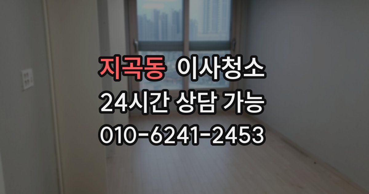 지곡동 입주청소