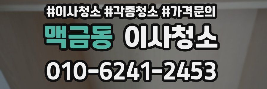 맥금동 이사청소