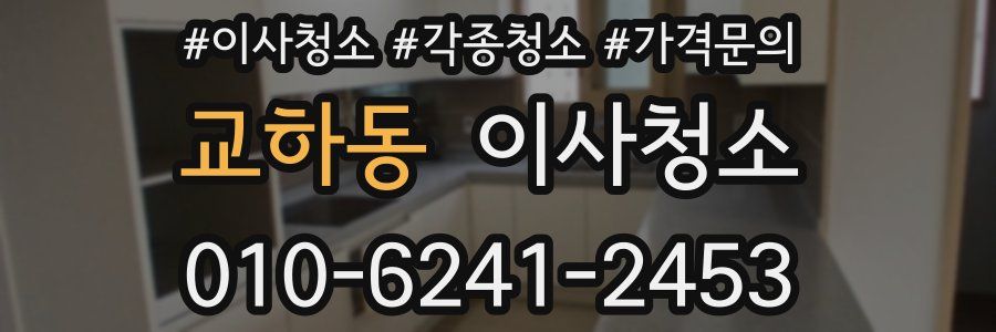 교하동 이사청소