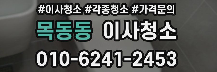 목동동 이사청소