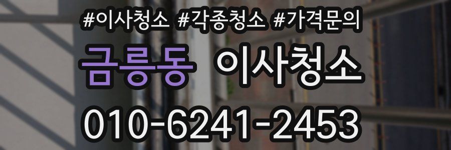 금릉동 이사청소