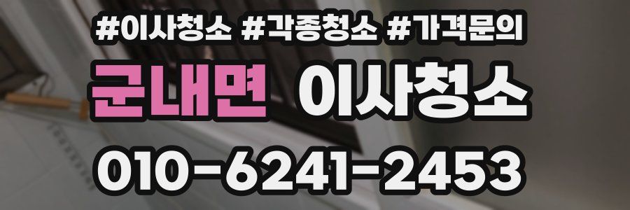 군내면 이사청소