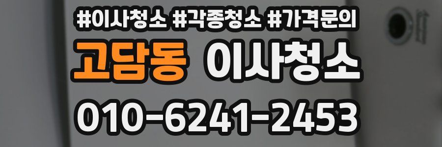 고담동 이사청소