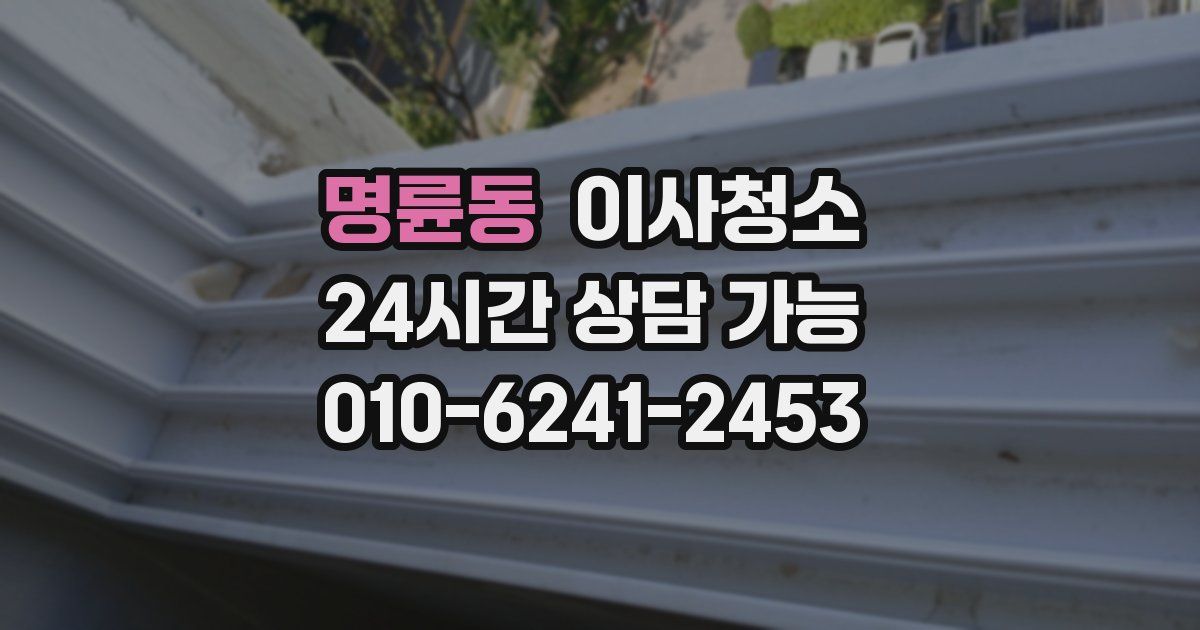 명륜동 입주청소