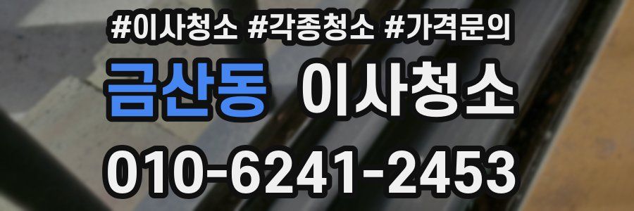 금산동 이사청소