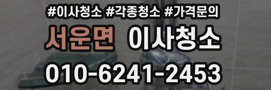 서운면 이사청소