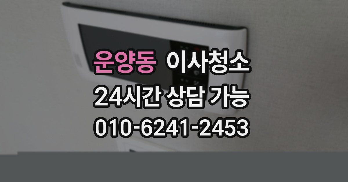 운양동 입주청소