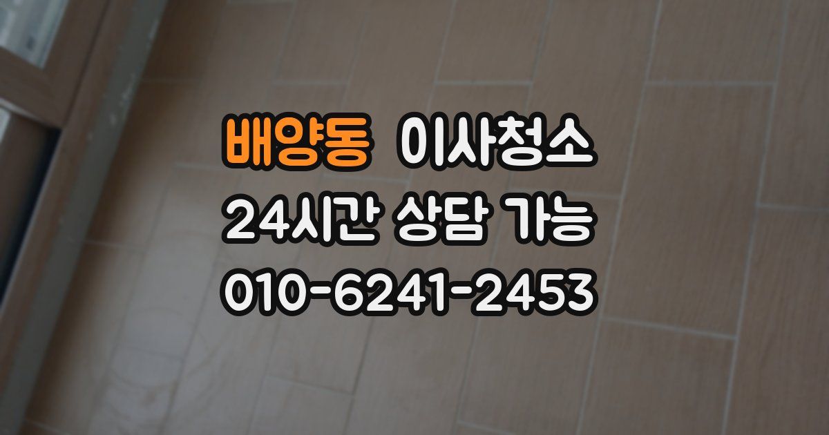 배양동 입주청소