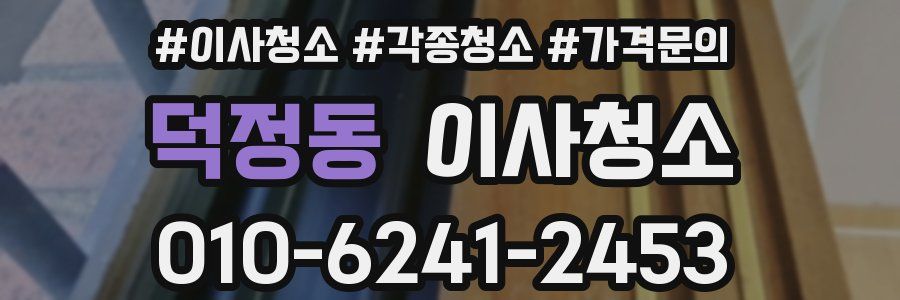 덕정동 이사청소