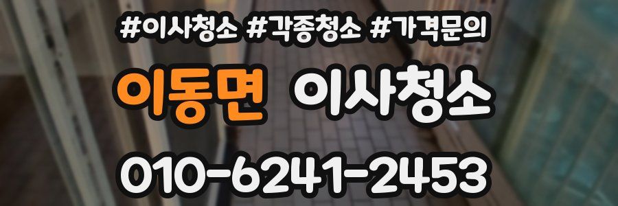 이동면 이사청소