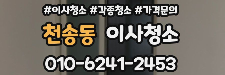 천송동 이사청소