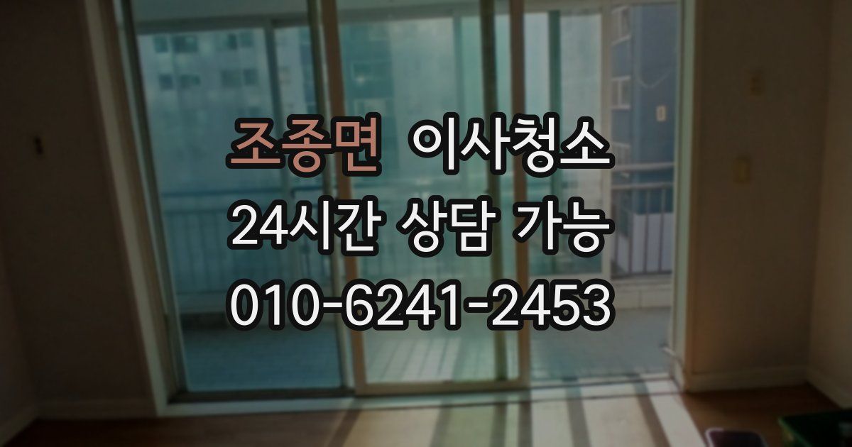 조종면 입주청소