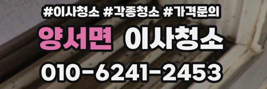 양서면 이사청소