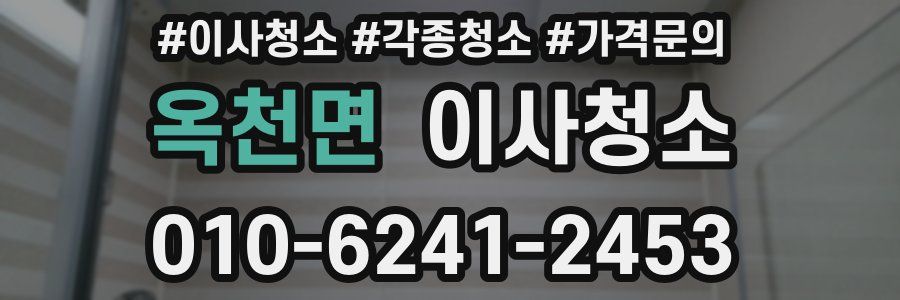 옥천면 이사청소