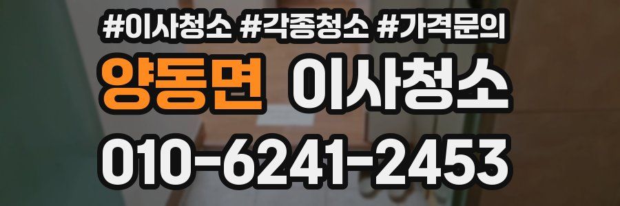 양동면 이사청소