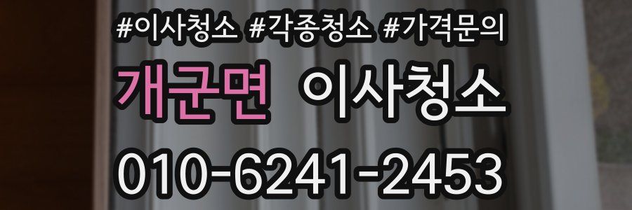 개군면 이사청소