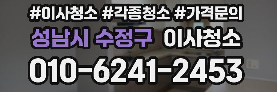 성남시 수정구 이사청소