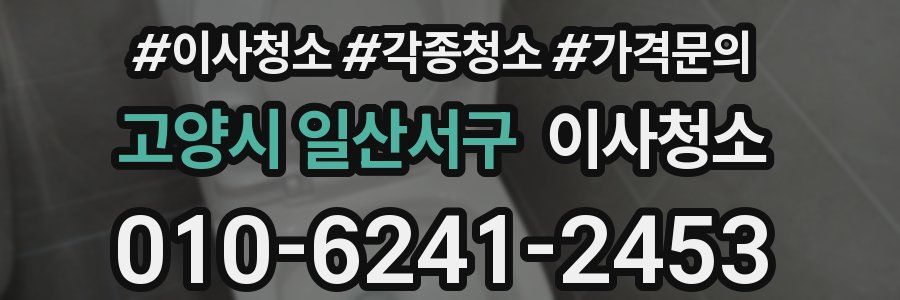 고양시 일산서구 이사청소