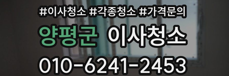 양평군 이사청소