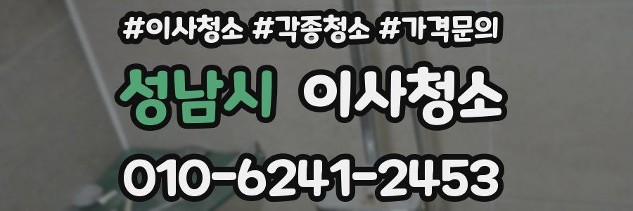 성남시 이사청소